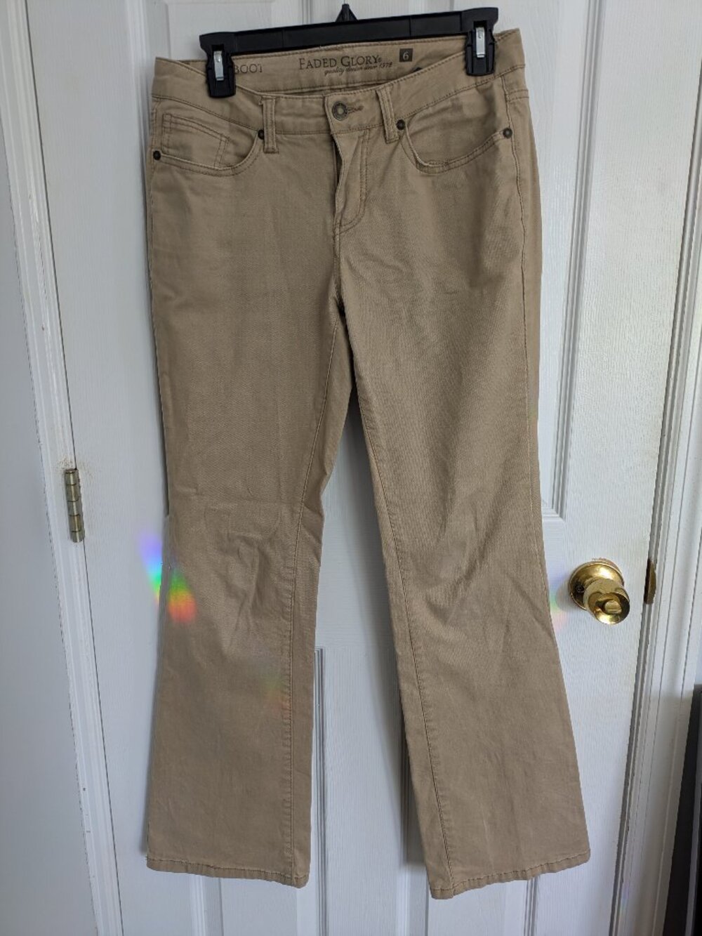 Faded Glory Khaki Boot Cut Jeans – Size 6A